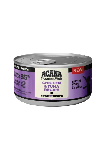 ACANA Chicken + Tuna Recipe in Bone Broth for Kittens Wet Cat Food, 3 oz